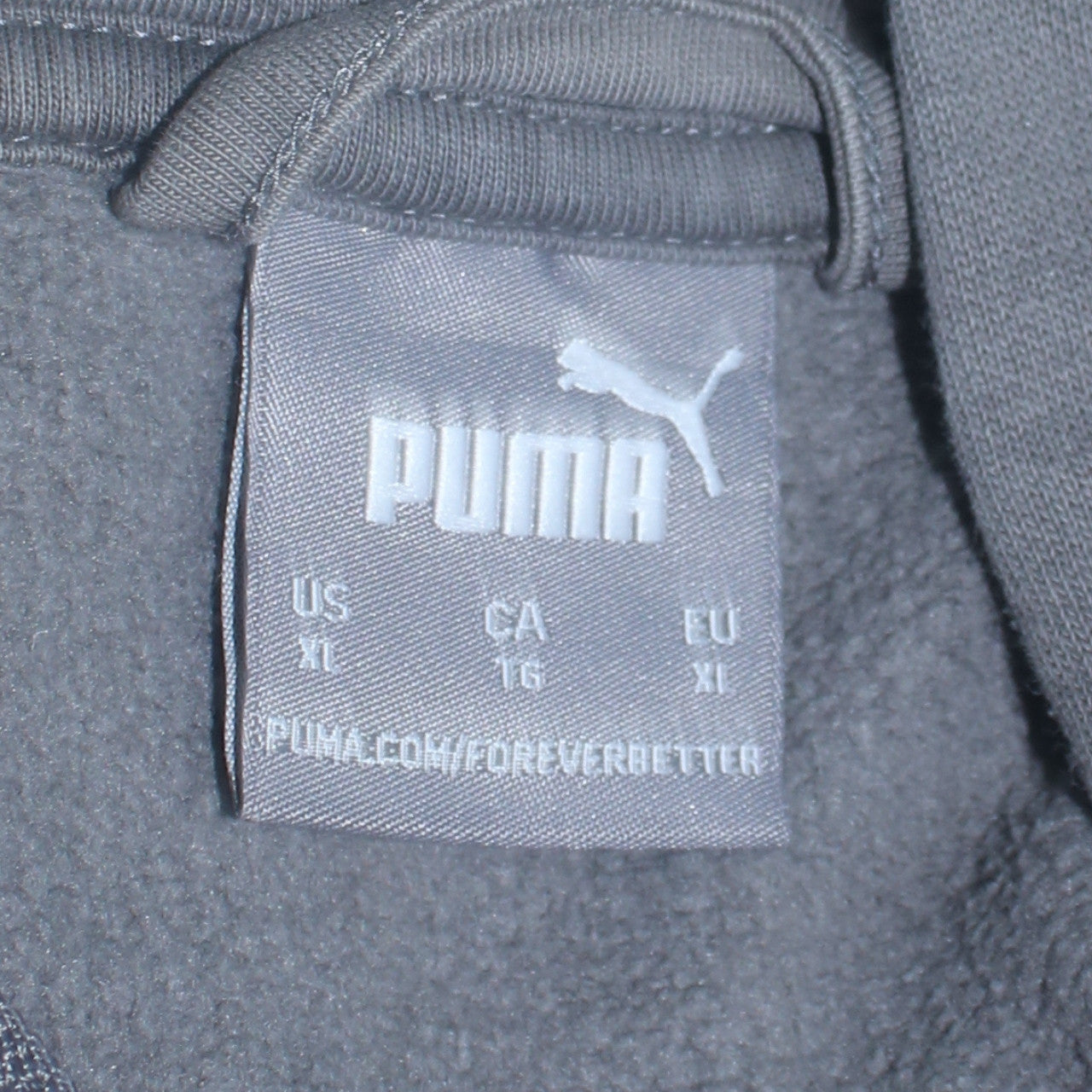 Mens UK Size XL PUMA Grey Full Zip Hoodie