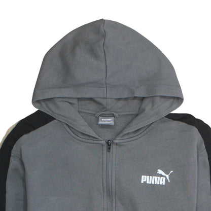 Mens UK Size XL PUMA Grey Full Zip Hoodie