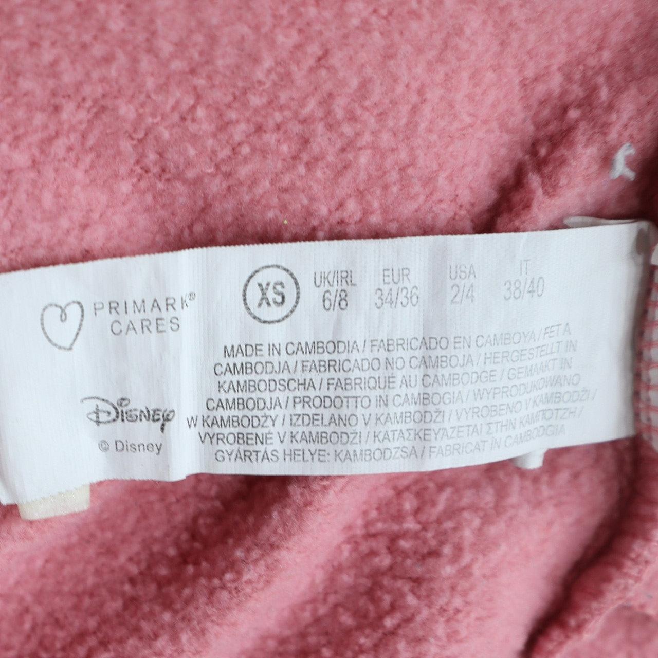 Womens UK Size XS Primark Pink Pullover Hoodie