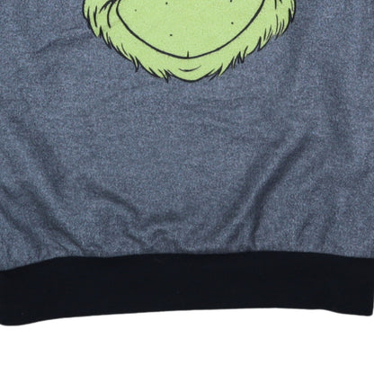 Primark Men's Grey The Grinch Christmas Long Sleeve Pyjama Top M