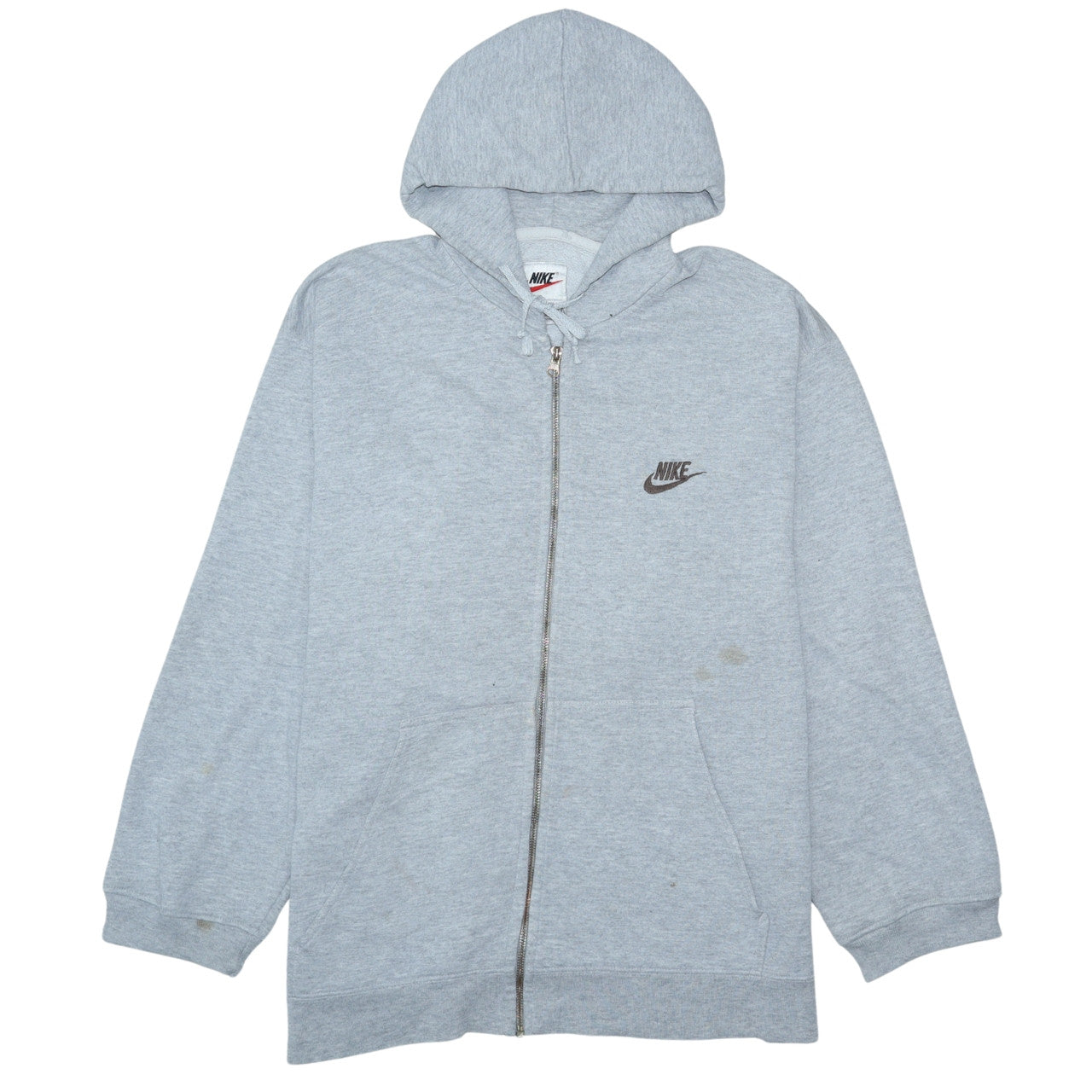 Mens UK Size L Nike Grey Full Zip Hoodie