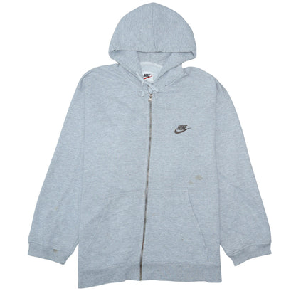 Mens UK Size L Nike Grey Full Zip Hoodie