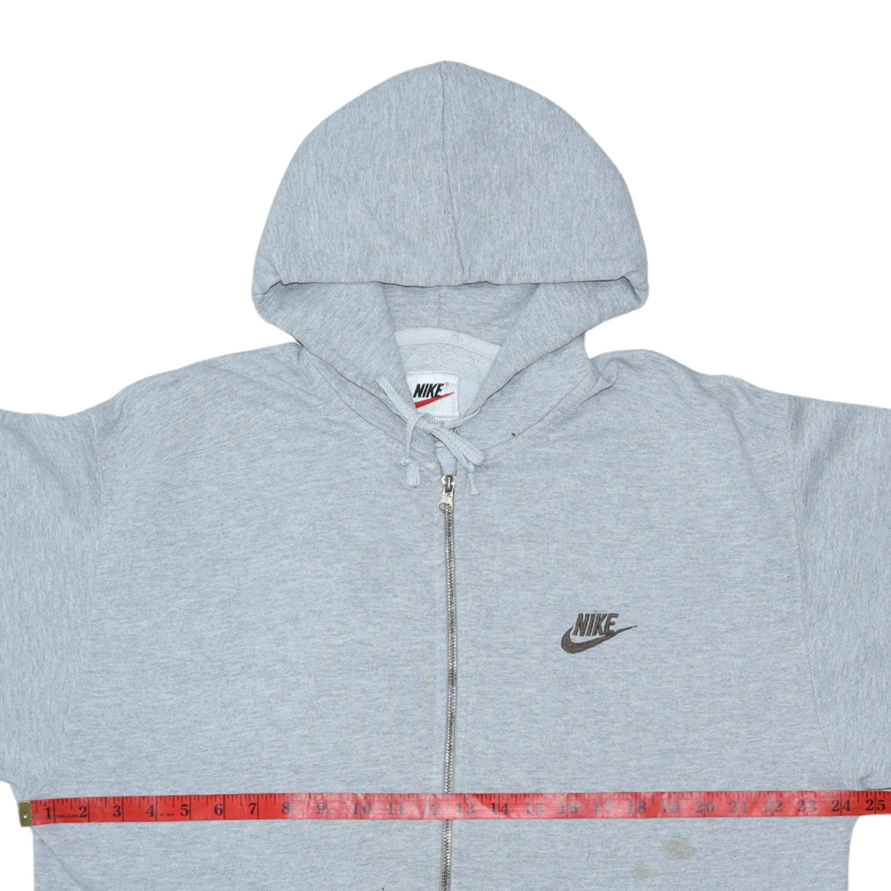 Mens UK Size L Nike Grey Full Zip Hoodie