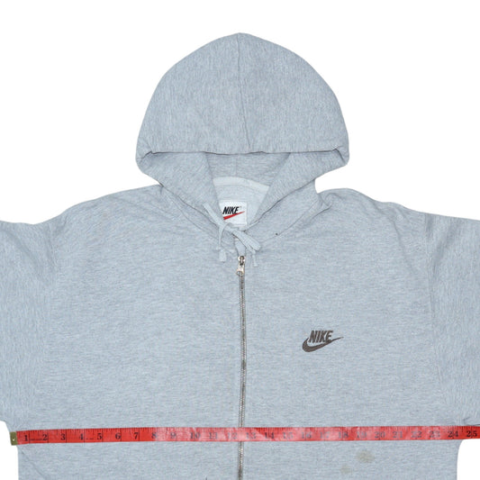 Mens UK Size L Nike Grey Full Zip Hoodie