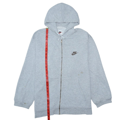 Mens UK Size L Nike Grey Full Zip Hoodie