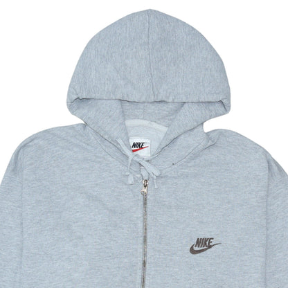 Mens UK Size L Nike Grey Full Zip Hoodie
