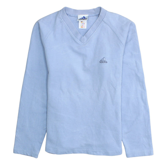 Womens UK Size 14 adidas Blue Pullover Sweatshirt