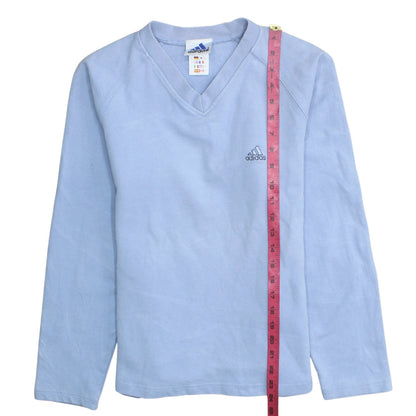 Womens UK Size 14 adidas Blue Pullover Sweatshirt