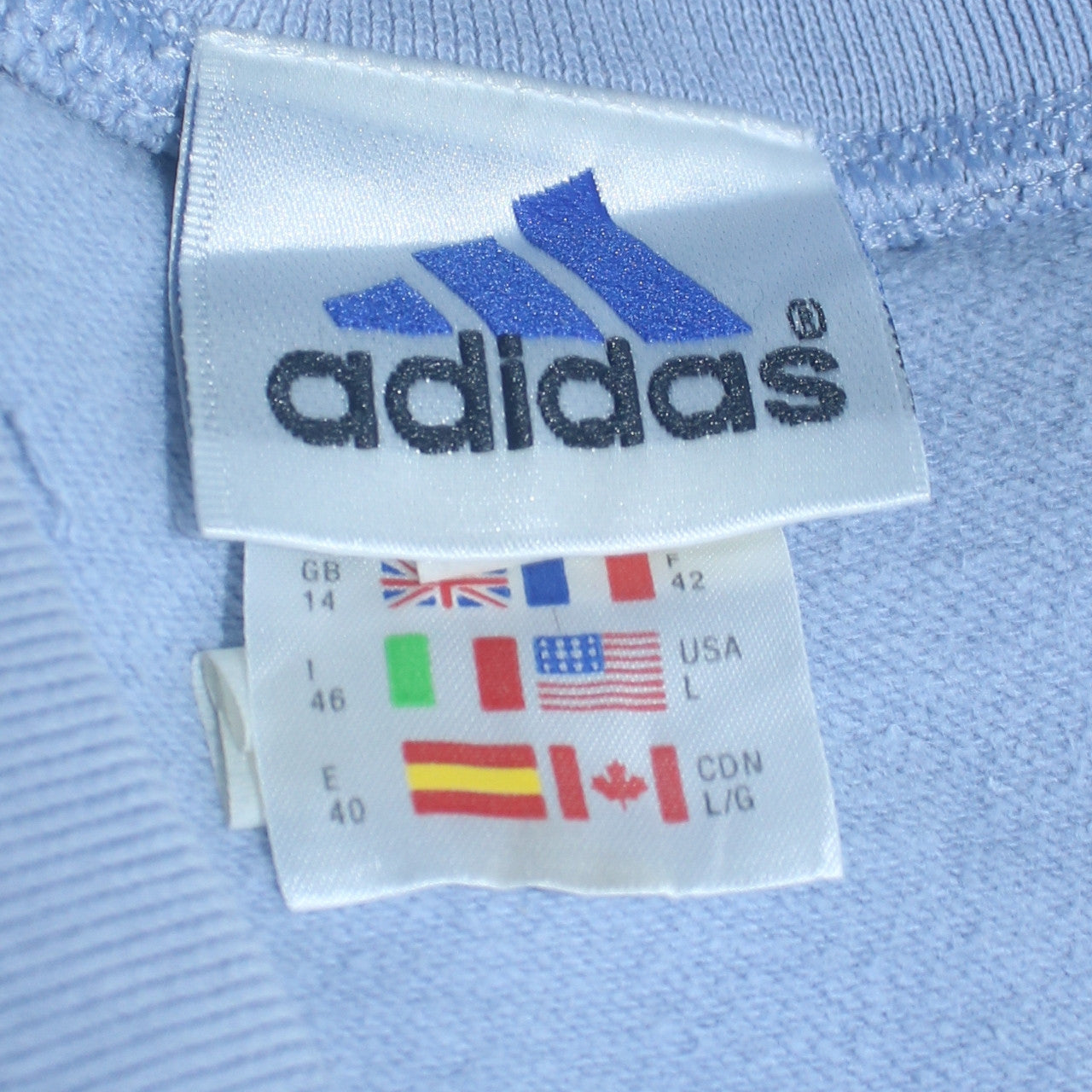 Womens UK Size 14 adidas Blue Pullover Sweatshirt