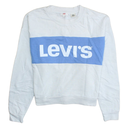 Womens UK Size S Levi's White Pullover Sweatshirt