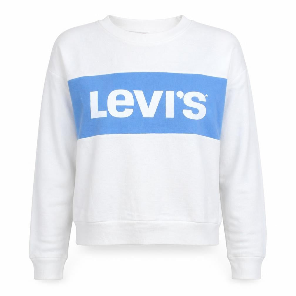 Womens UK Size S Levi's White Pullover Sweatshirt