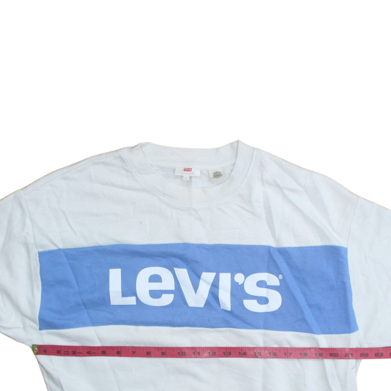 Womens UK Size S Levi's White Pullover Sweatshirt