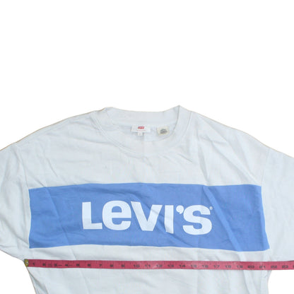 Womens UK Size S Levi's White Pullover Sweatshirt