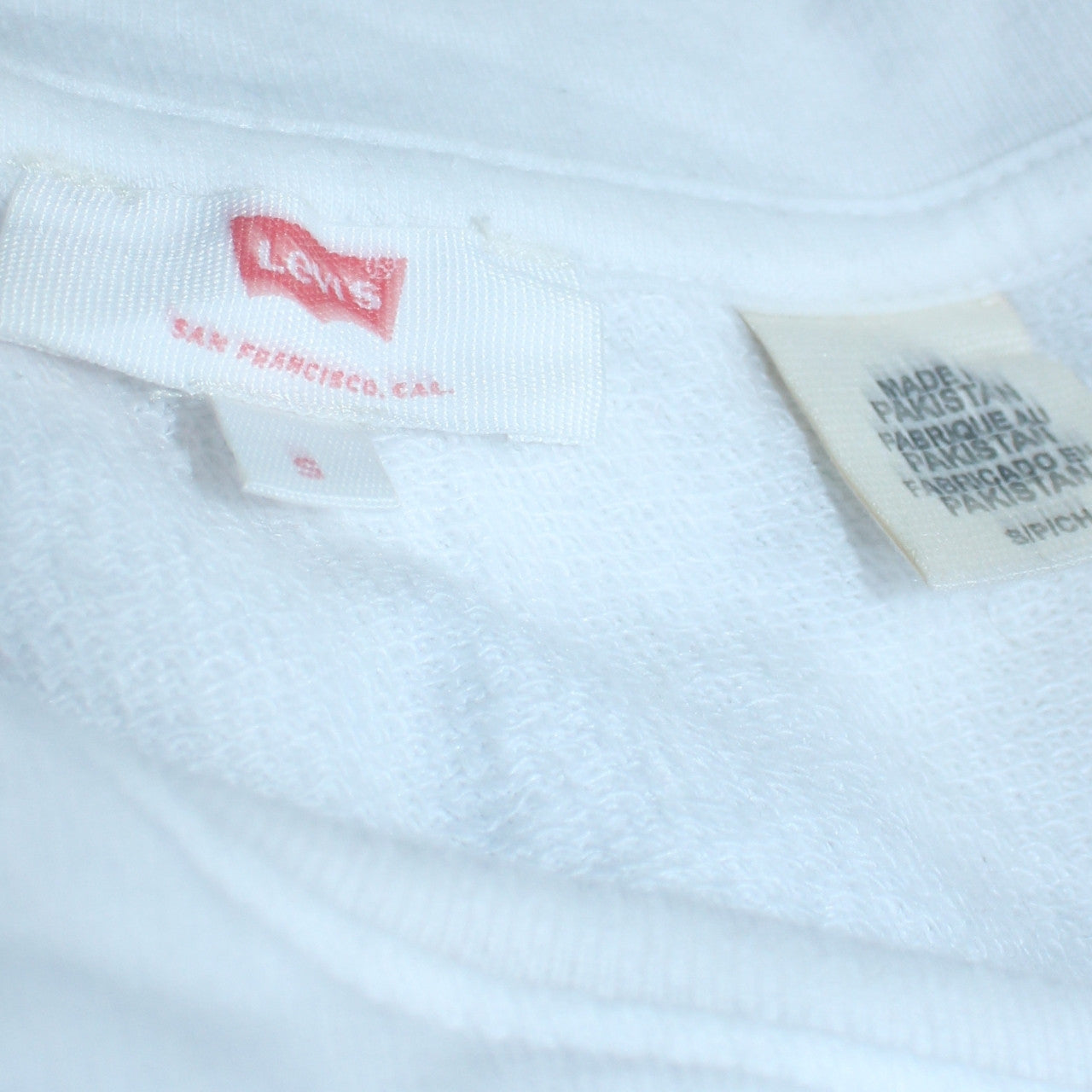 Womens UK Size S Levi's White Pullover Sweatshirt