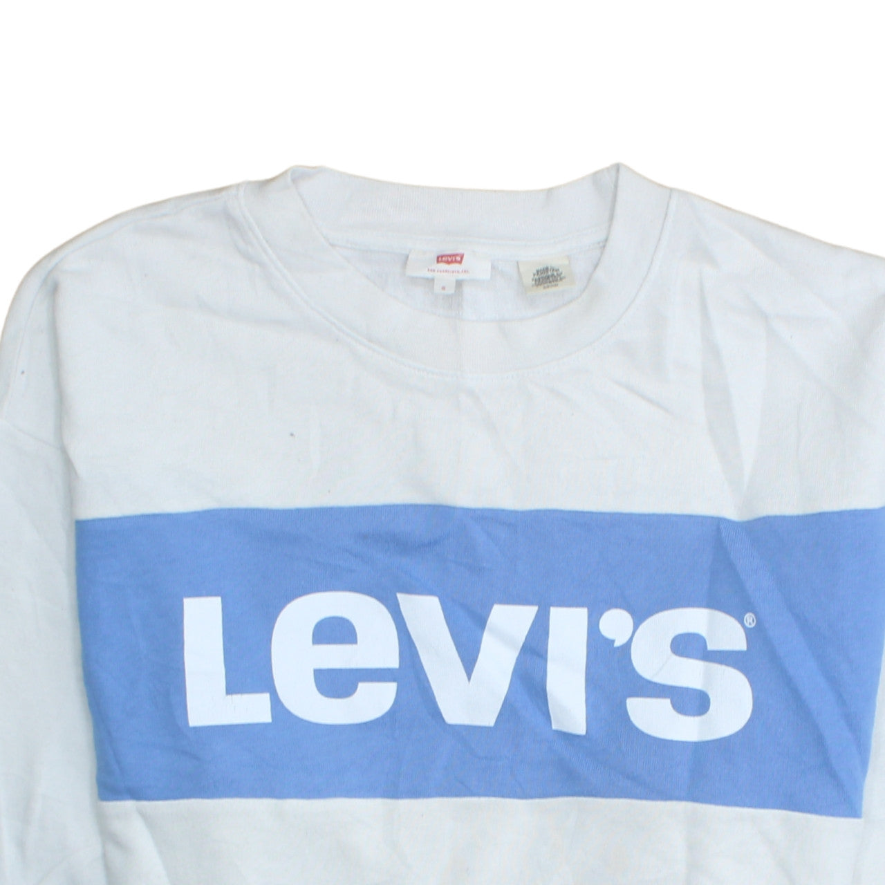 Womens UK Size S Levi's White Pullover Sweatshirt