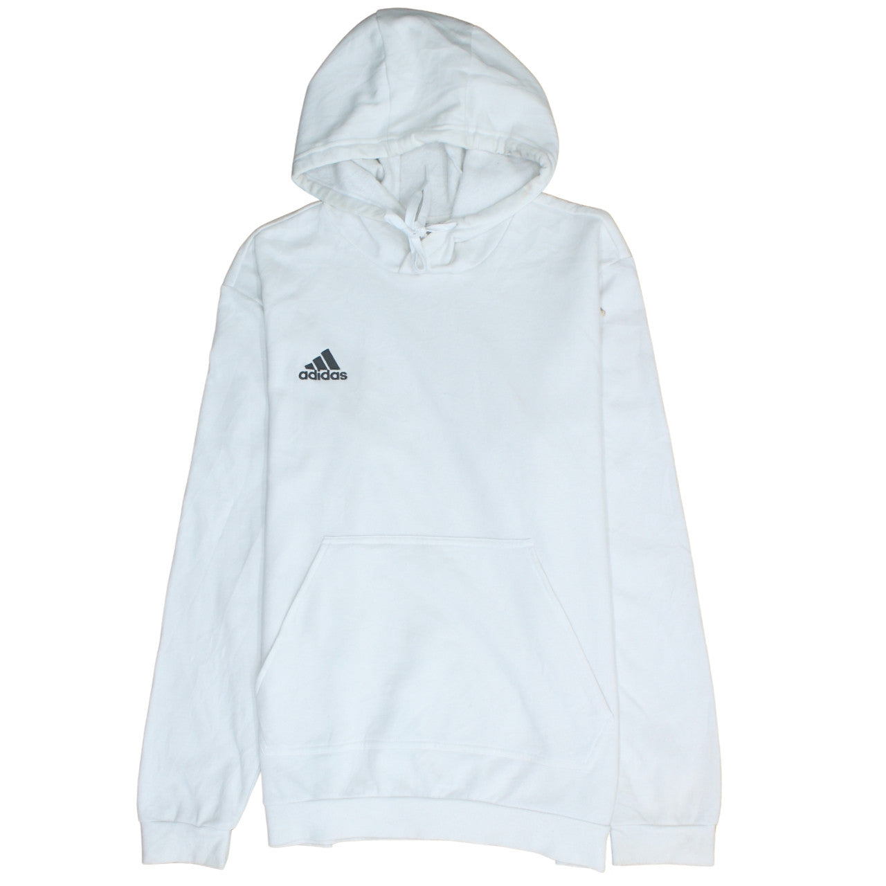 Mens UK Size L adidas White Pullover Hoodie