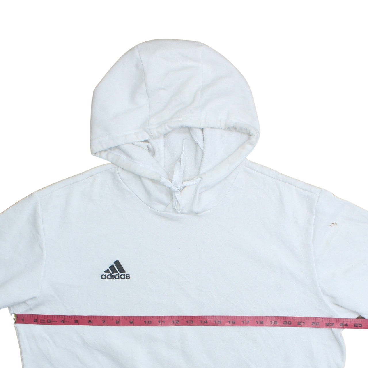 Mens UK Size L adidas White Pullover Hoodie