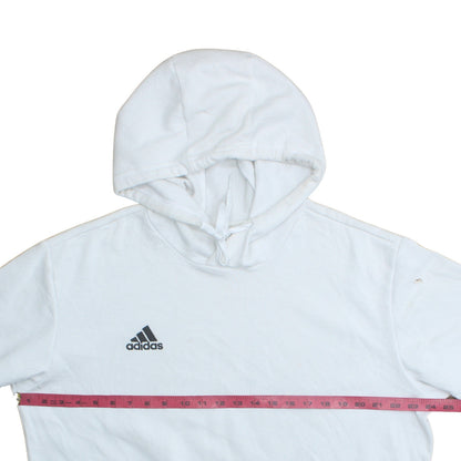 Mens UK Size L adidas White Pullover Hoodie