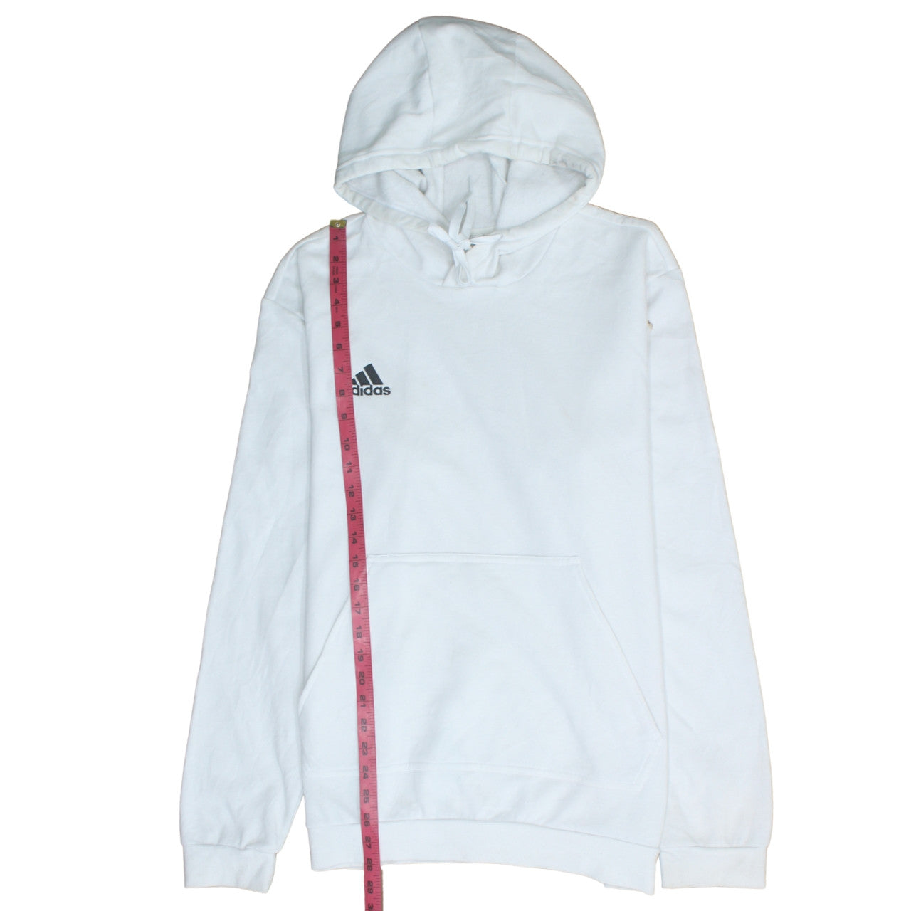 Mens UK Size L adidas White Pullover Hoodie
