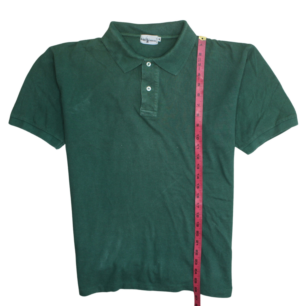 Ralph Lauren Men's Green Polo Shirt Size M Classic Fit Cotton