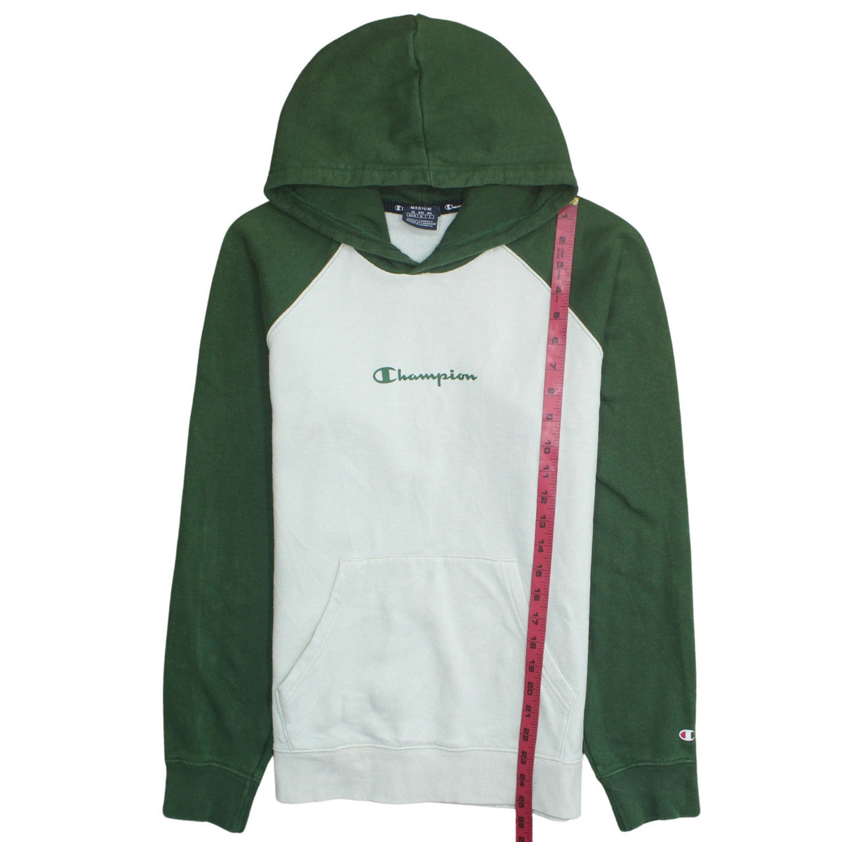 Mens UK Size M Champion Green Pullover Hoodie