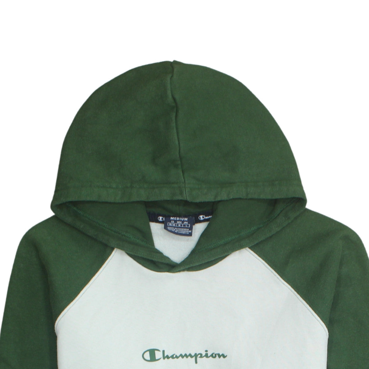 Mens UK Size M Champion Green Pullover Hoodie