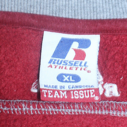 Mens UK Size XL Russell Athletic Red Pullover Sweatshirt