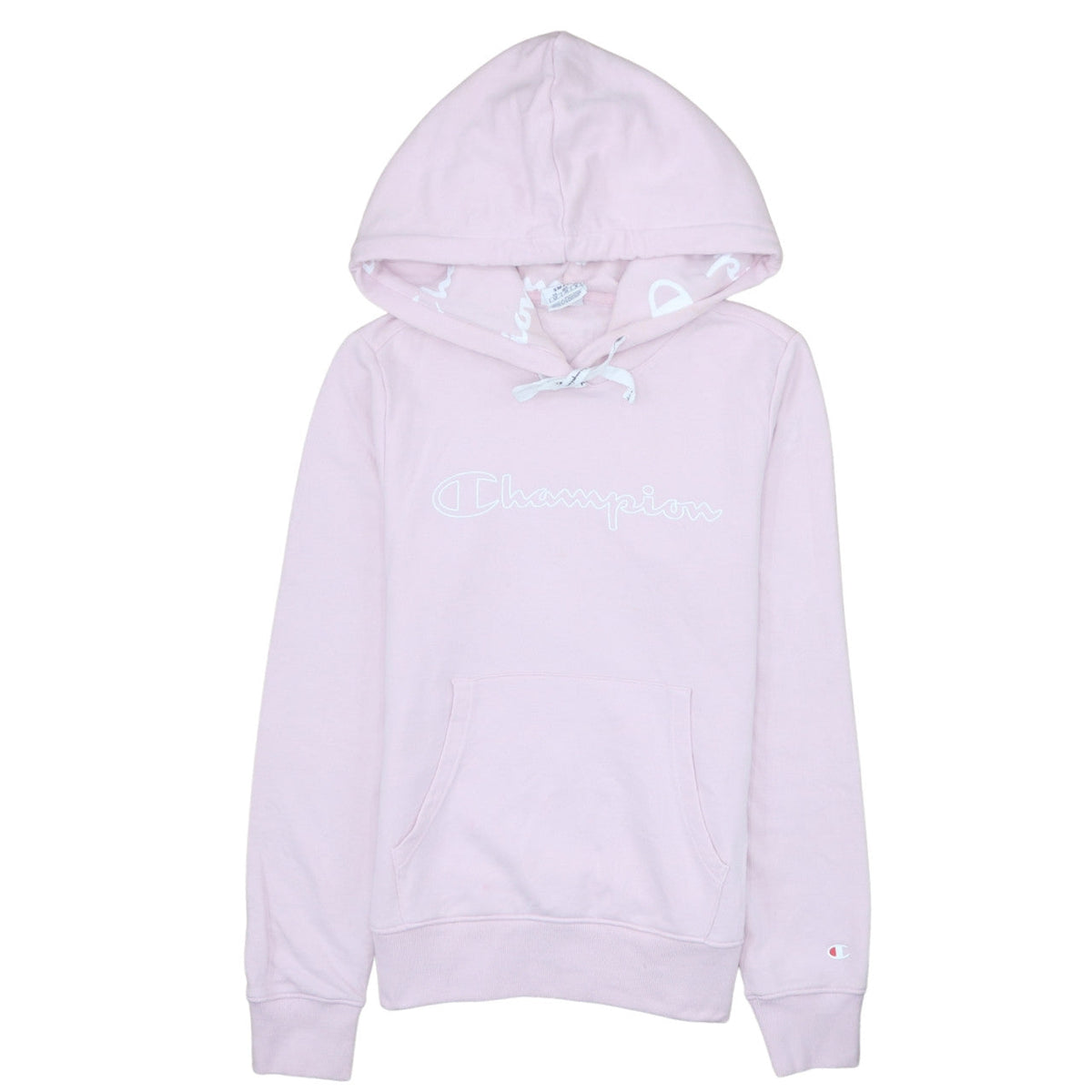 Womens UK Size S Champion Pink Pullover Hoodie
