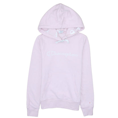 Womens UK Size S Champion Pink Pullover Hoodie