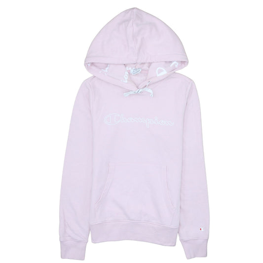 Womens UK Size S Champion Pink Pullover Hoodie