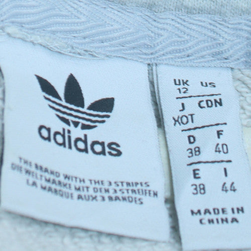 Womens UK Size 12 adidas Grey Pullover Hoodie