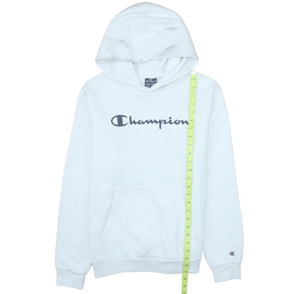 Champion Boys White Pullover Hoodie 2XL Logo Graphic Fleece Sweatshirt