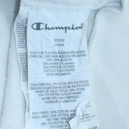 Champion Boys White Pullover Hoodie 2XL Logo Graphic Fleece Sweatshirt