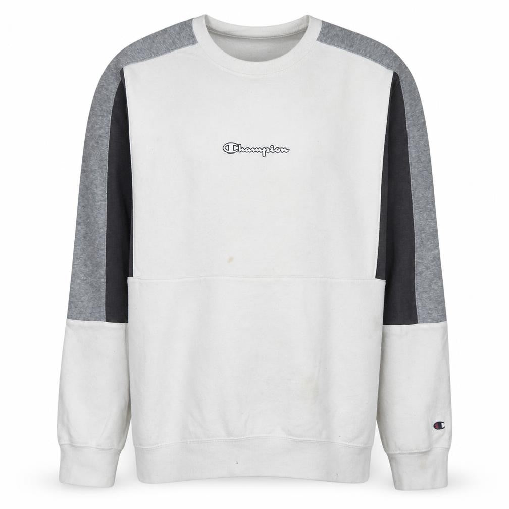 Mens UK Size L Champion White Pullover Sweatshirt