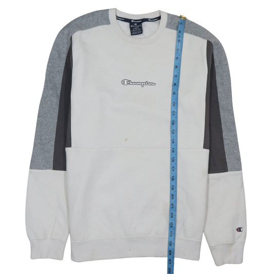 Mens UK Size L Champion White Pullover Sweatshirt