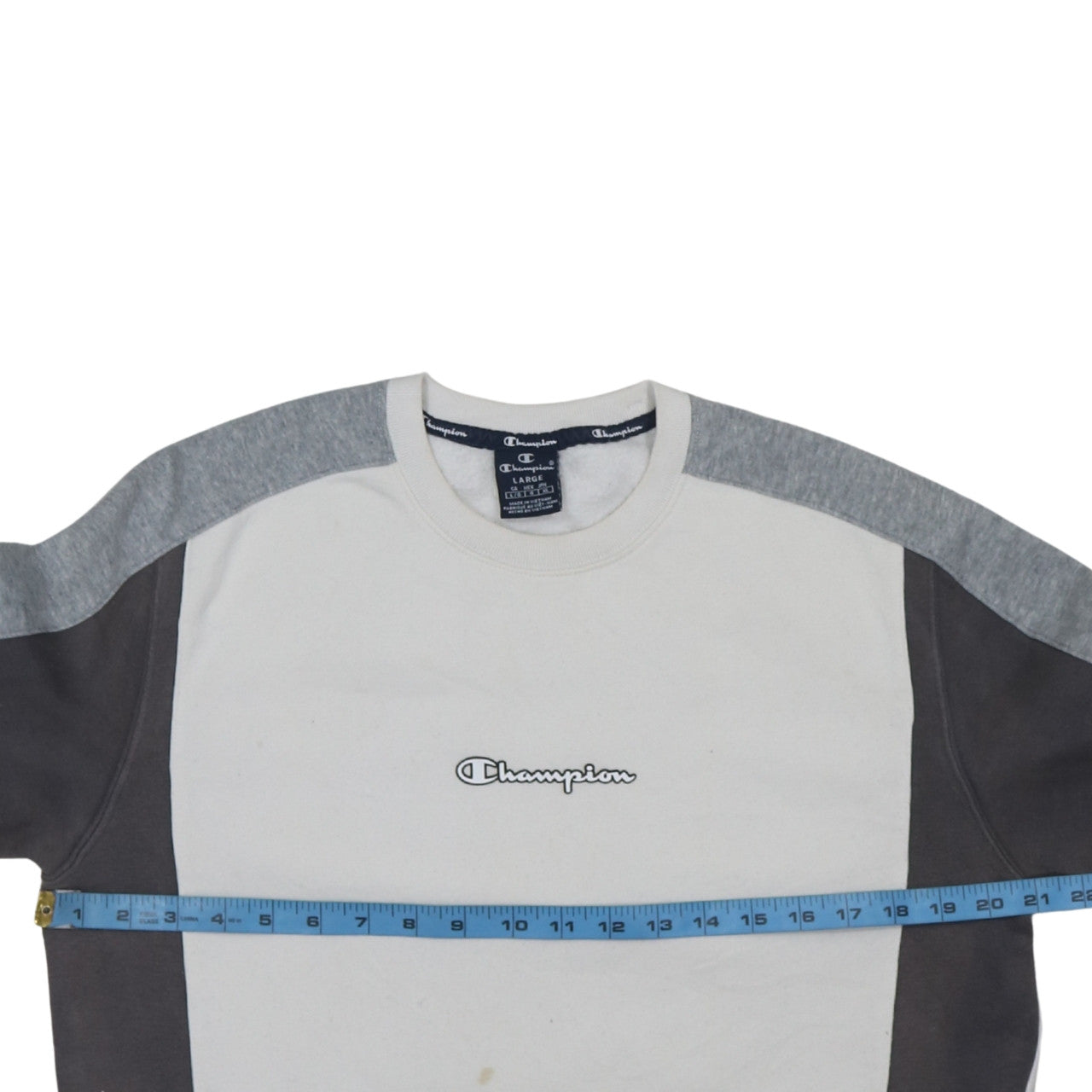 Mens UK Size L Champion White Pullover Sweatshirt