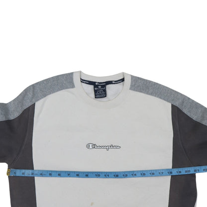 Mens UK Size L Champion White Pullover Sweatshirt