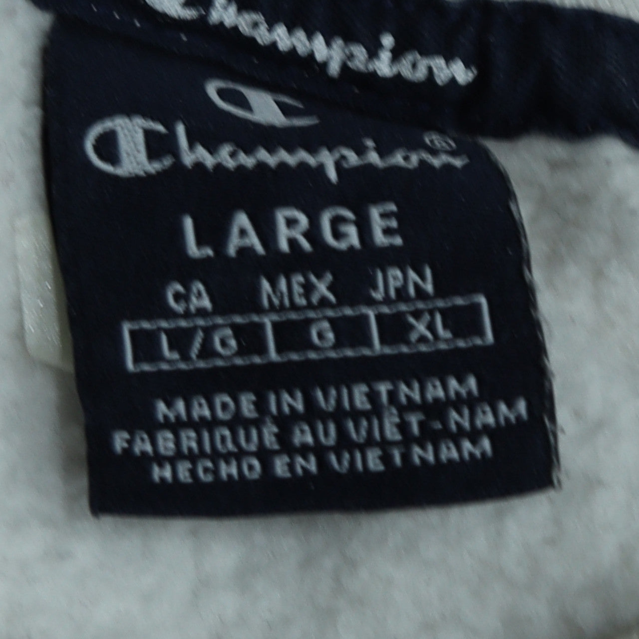 Mens UK Size L Champion White Pullover Sweatshirt