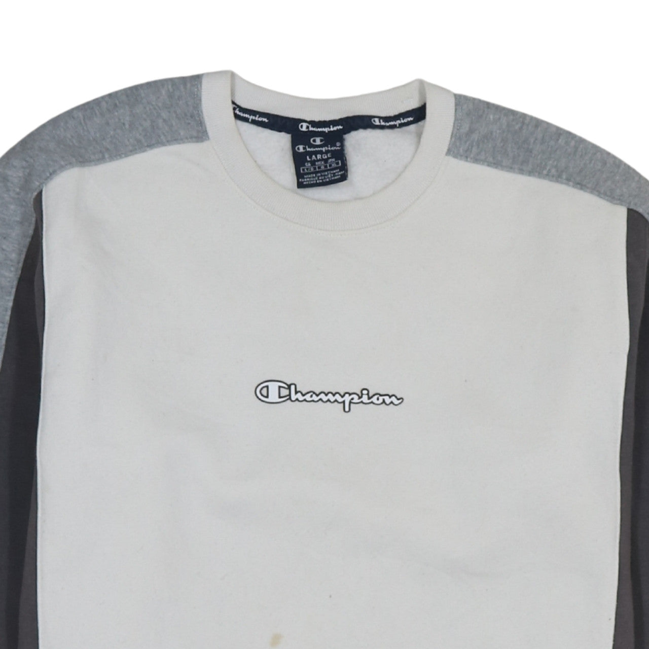 Mens UK Size L Champion White Pullover Sweatshirt