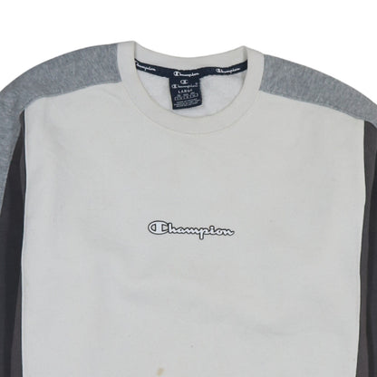 Mens UK Size L Champion White Pullover Sweatshirt