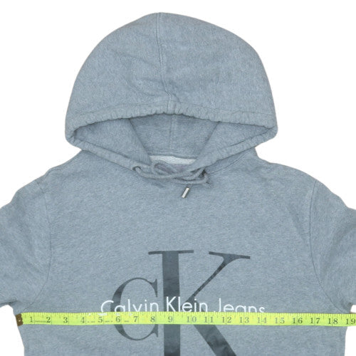 Mens UK Size S Calvin Klein Jeans Grey Pullover Hoodie