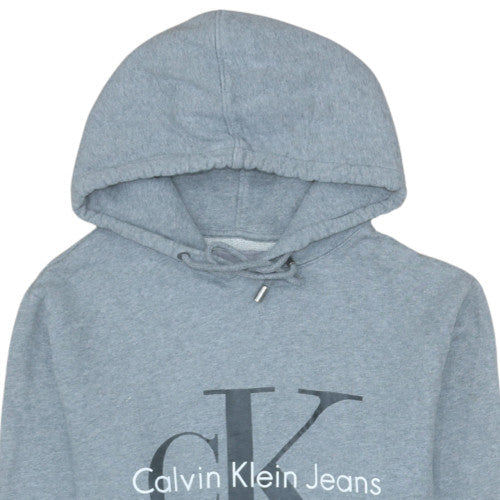 Mens UK Size S Calvin Klein Jeans Grey Pullover Hoodie