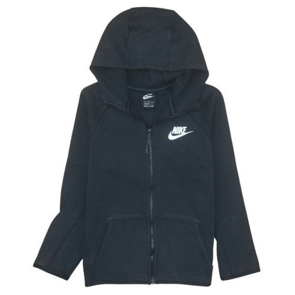 Nike Boys Black Full Zip Hoodie L 147-158cm Fleece Sweatshirt