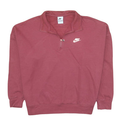 Womens UK Size L Nike Red Pullover Sweatshirt
