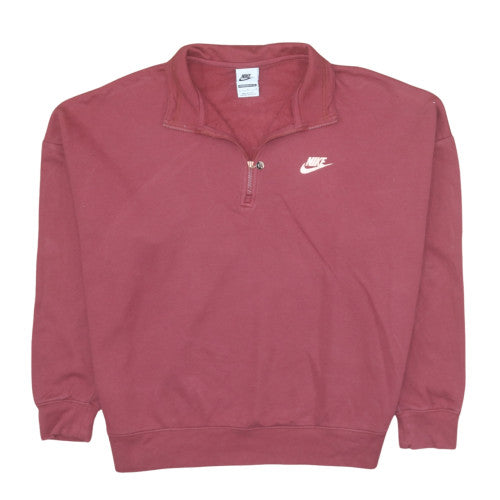 Womens UK Size L Nike Red Pullover Sweatshirt