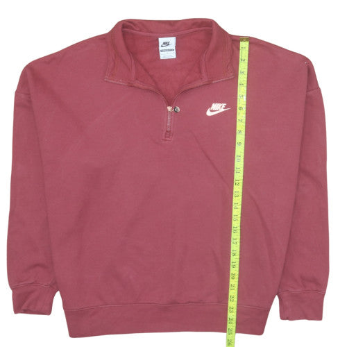 Womens UK Size L Nike Red Pullover Sweatshirt