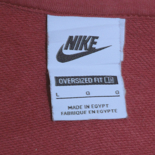 Womens UK Size L Nike Red Pullover Sweatshirt