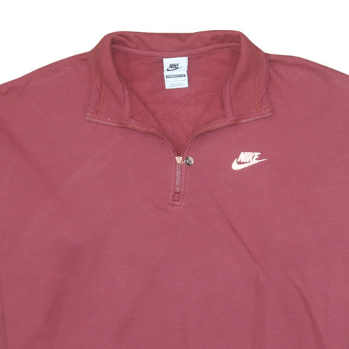 Womens UK Size L Nike Red Pullover Sweatshirt