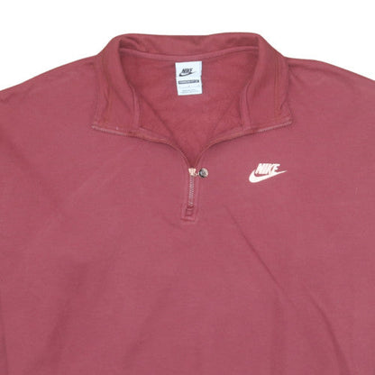 Womens UK Size L Nike Red Pullover Sweatshirt