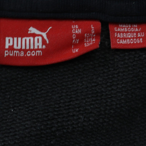 Mens UK Size L PUMA Black Pullover Hoodie